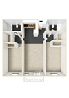 3 CV 2x2 3D Floorplan_Unfurnished